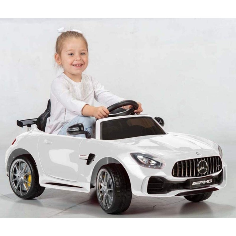 Coche eléctrico Mercedes AMG GTR White