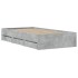 Cama con cajones madera ingeniería gris hormigón 100x200