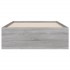 Cama con cajones madera ingeniería gris Sonoma 100x200