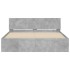 Estructura de cama con cabecero gris hormigón 150x200