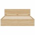 Estructura de cama con cabecero roble Sonoma 140x200