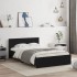 Estructura de cama con cabecero negro 120x200