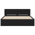 Estructura de cama con cabecero negra 140x190