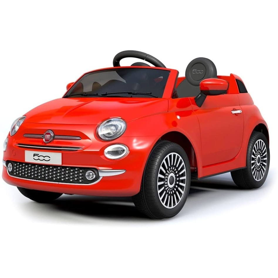 Coche eléctrico Fiat 500 rojo con radio control