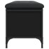 Banco con almacenaje madera de ingeniería negro 102x42x45
