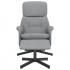 Sillón reclinable con reposapiés tela gris