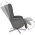 Sillón reclinable de masaje con reposapiés tela gris