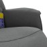Sillón reclinable de masaje con reposapiés tela gris