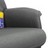 Sillón reclinable de masaje con reposapiés tela gris