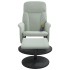 Sillón reclinable masaje con reposapiés terciopelo gris