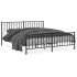 Estructura de cama cabecero y pie de cama metal negro