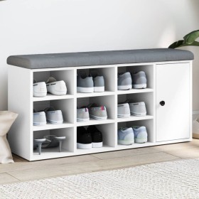 Banco zapatero madera de ingeniería blanco 102x32x50