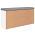 Banco zapatero madera de ingeniería blanco 102x32x50