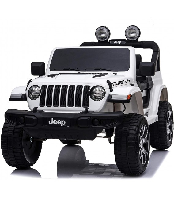 Jeep Wrangler eléctrico para niños blanco