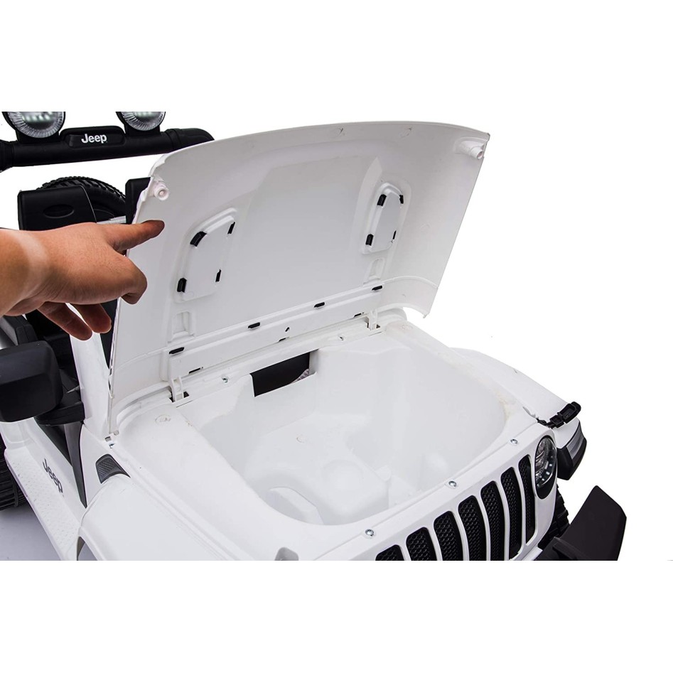 Jeep Wrangler eléctrico para niños blanco