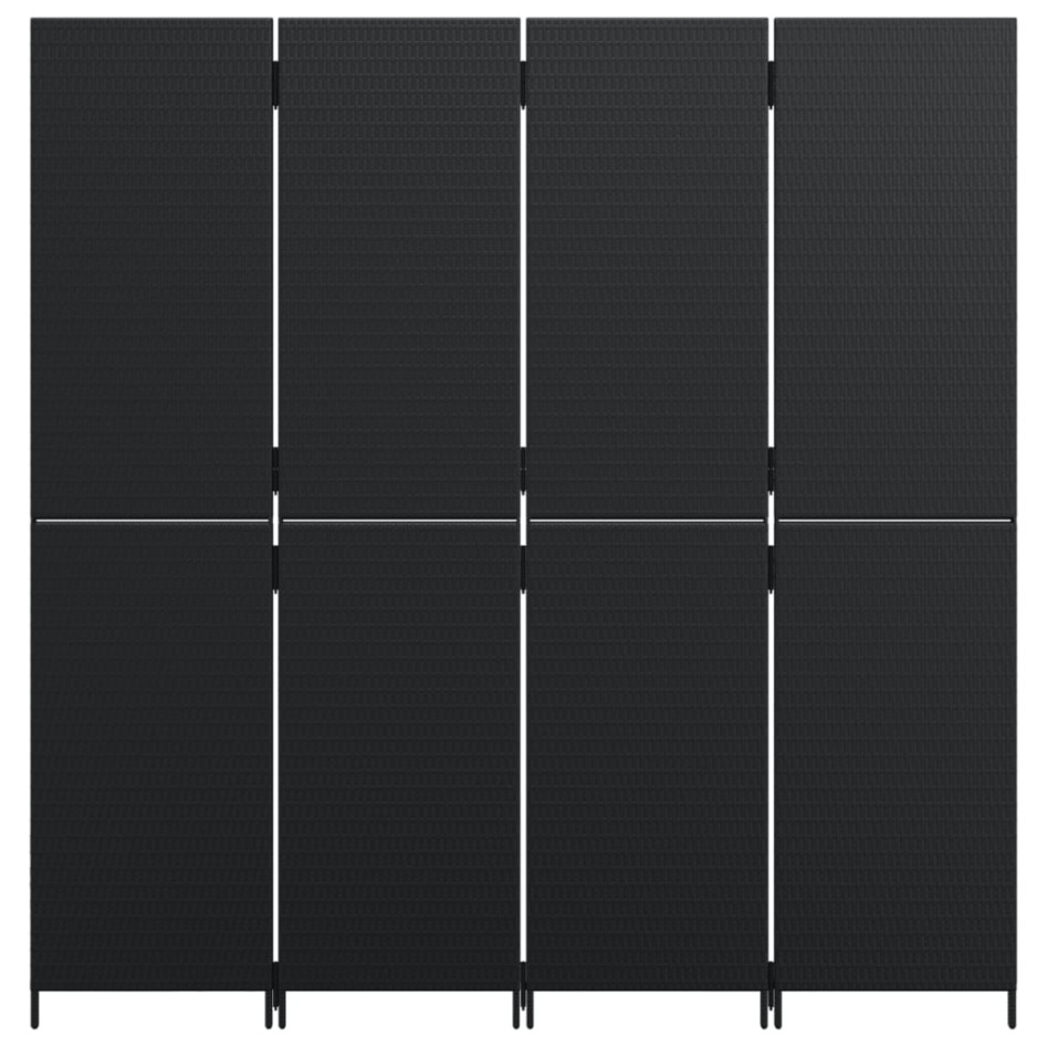Biombo de 4 paneles ratán sintético
