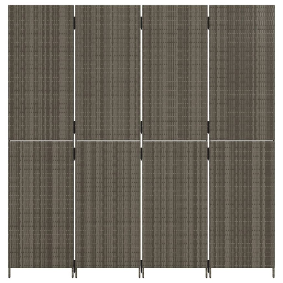 Biombo de 4 paneles ratán sintético