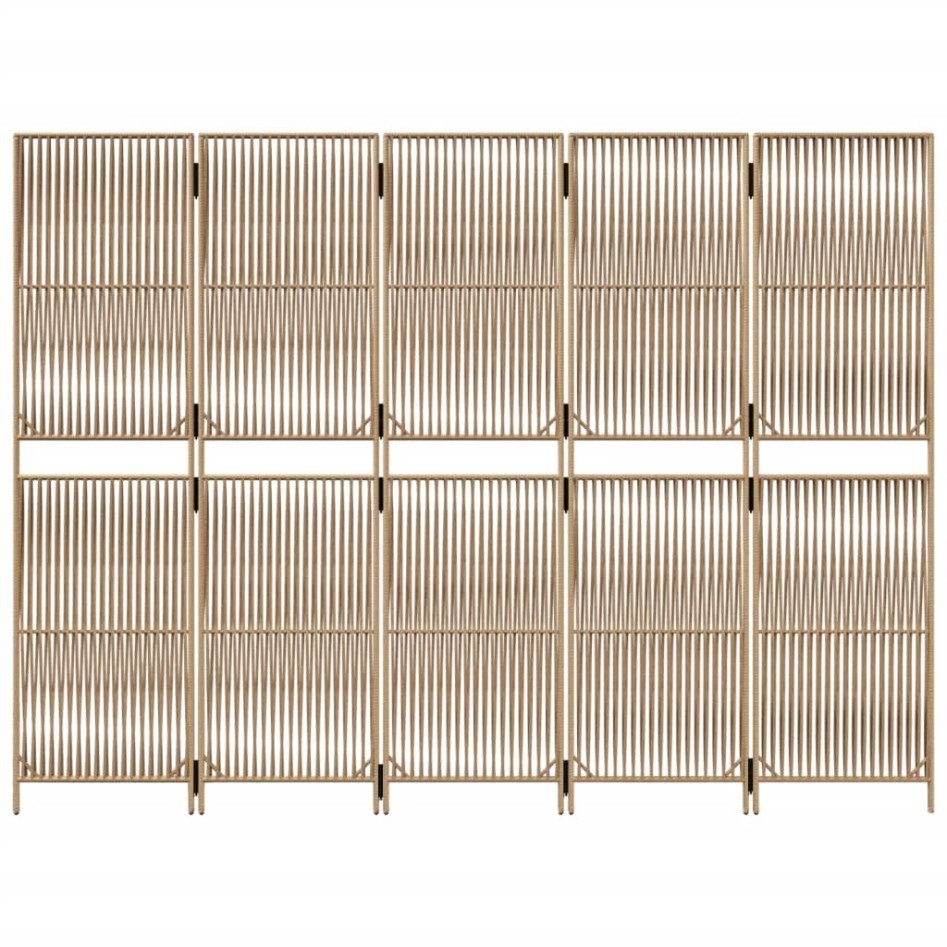Biombo de 5 paneles ratán sintético