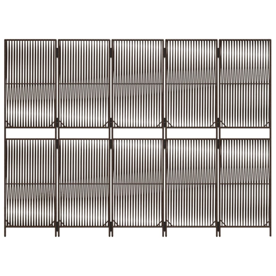 Biombo de 5 paneles ratán sintético