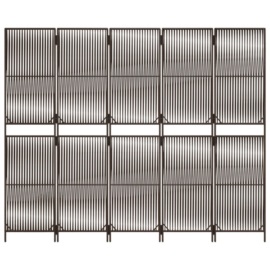 Biombo de 5 paneles ratán sintético
