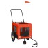 Remolque de bicicleta mascotas hierro tela Oxford naranja