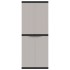 Armario de almacenaje exterior PP gris y negro 65x37x165