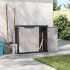 Armario de almacenaje exterior PP gris y negro 97x37x85