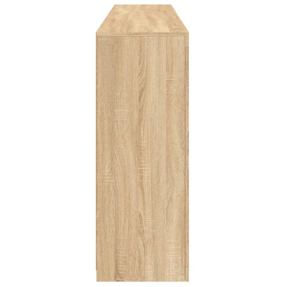 Aparador con luces LED roble Sonoma 181,5x37x100