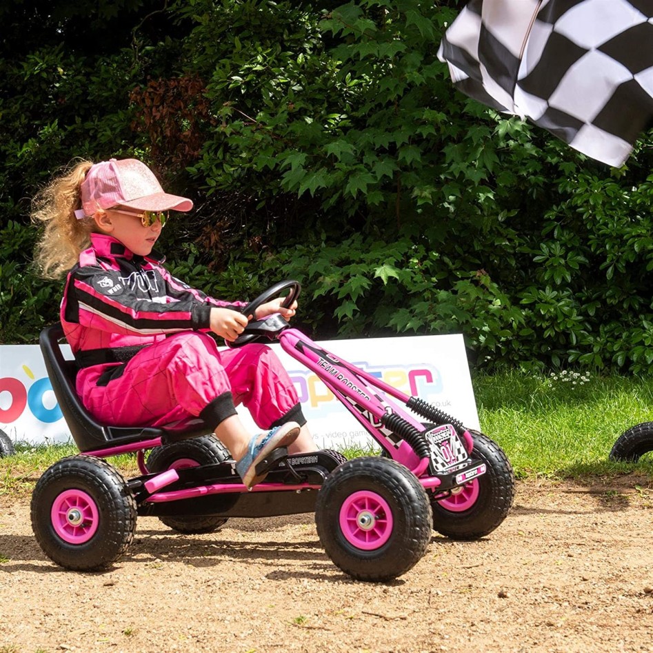 Coche a pedales Go-Kart para niños rojo