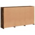 Aparador con luces LED roble ahumado 181,5x37x100