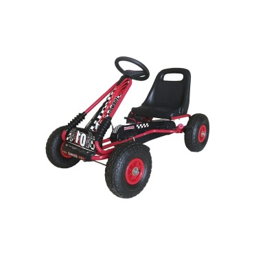 Coche a pedales Go-Kart para niños rojo