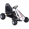 Coche a pedales Go-Kart para niños blanco