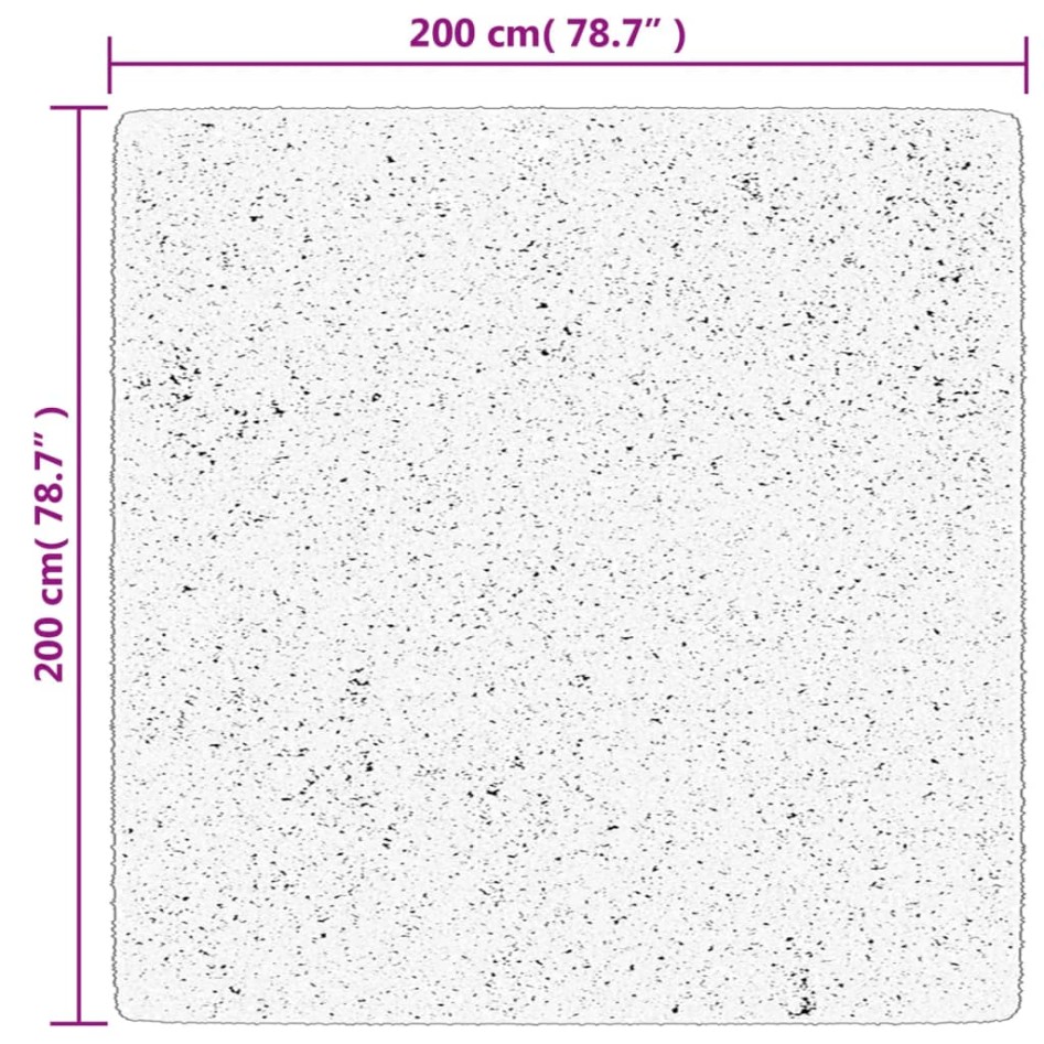 Alfombra de pelo corto suave lavable HUARTE azul 200x200