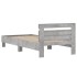 Cama con cabecero madera de ingeniería gris hormigón 100x200