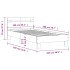 Cama con cabecero madera de ingeniería gris hormigón 100x200