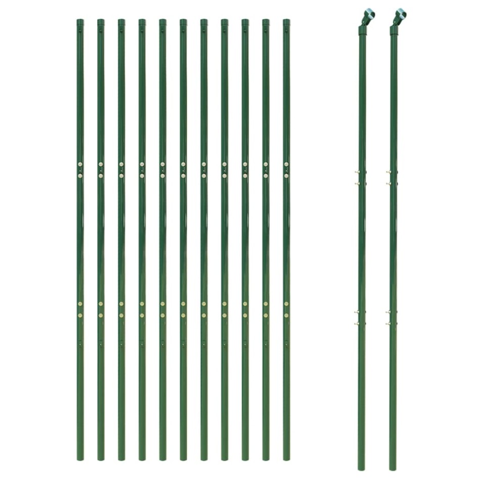 Cerca de alambre de acero galvanizado verde 1,4x25