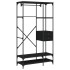 Armario con cajones madera de ingeniería negro 100x40x180