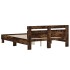 Cama con cabecero madera de ingeniería roble ahumado 140x200