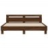 Cama con cabecero madera de ingeniería marrón roble 180x200