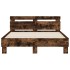 Cama con cabecero madera de ingeniería roble ahumado 135x190
