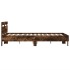 Cama con cabecero madera de ingeniería roble ahumado 135x190