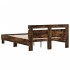 Cama con cabecero madera de ingeniería roble ahumado 135x190