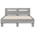 Cama con cabecero madera de ingeniería gris Sonoma 120x200