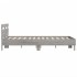 Cama con cabecero madera de ingeniería gris Sonoma 120x200