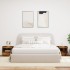 Mesitas de noche con luces LED 2 uds roble ahumado 50x40x45