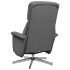 Sillón reclinable con reposapiés tela gris