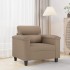 Sillón cuero sintético color capuchino 60