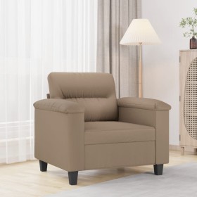 Sillón cuero sintético color capuchino 60