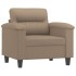 Sillón cuero sintético color capuchino 60