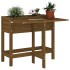Jardinera con tapa plegable madera maciza de pino marrón